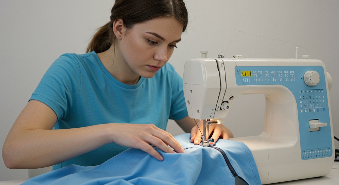 Повседневная футболка с молнией