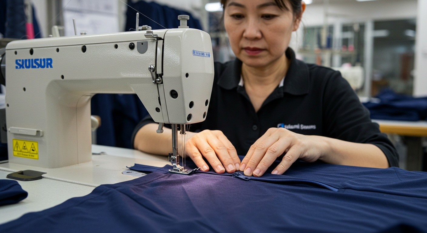 Корпоративная футболка с молнией