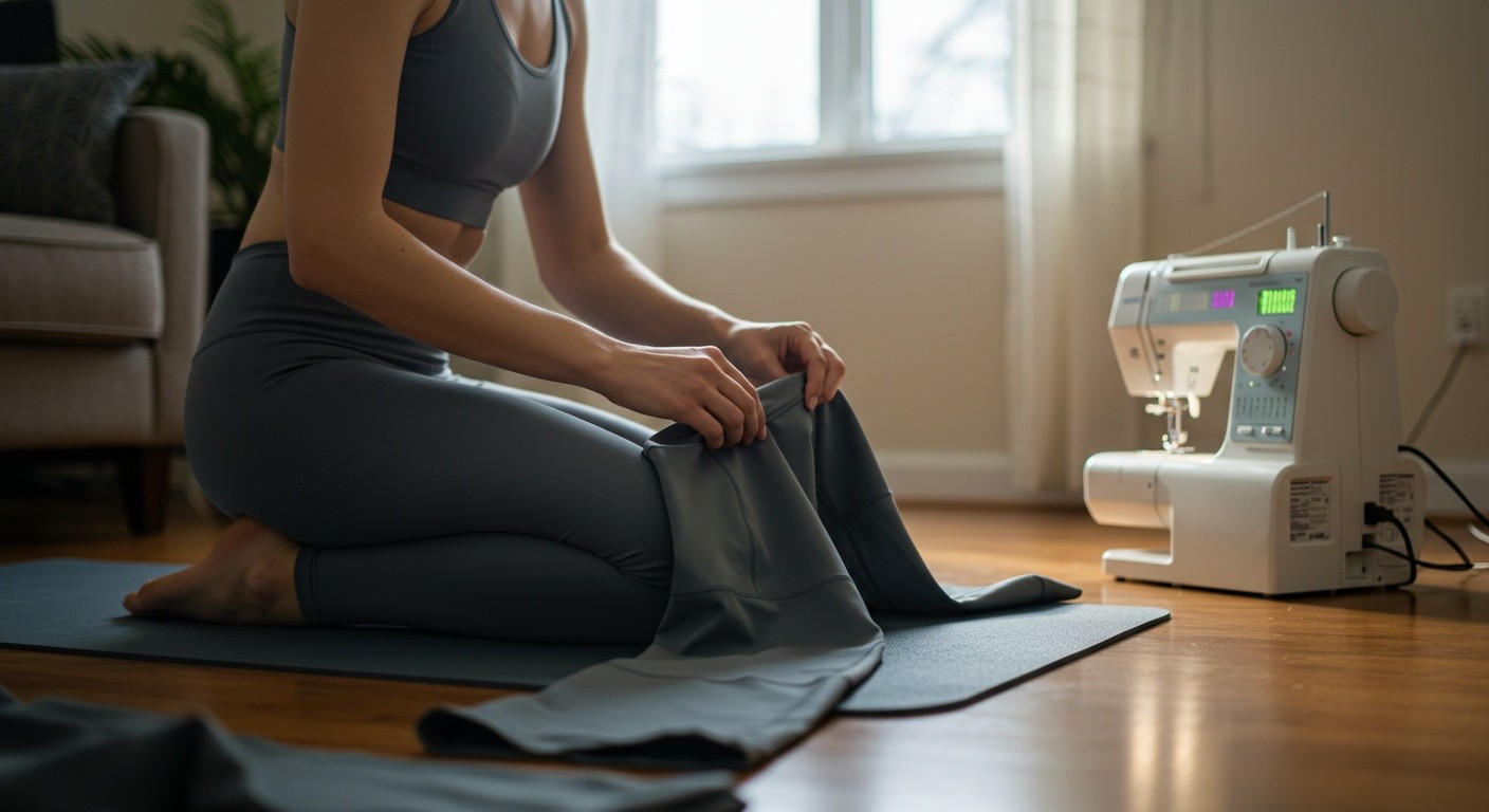 Спортивная одежда для пилатеса на коврике