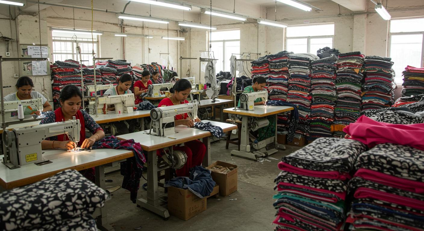 Пошив повседневной одежды на фабрике Процесс пошива повседневной одежды на фабрике